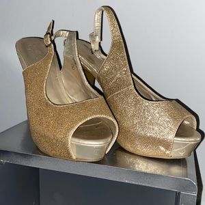 Michael Angelo Gold Shimmer Heels
